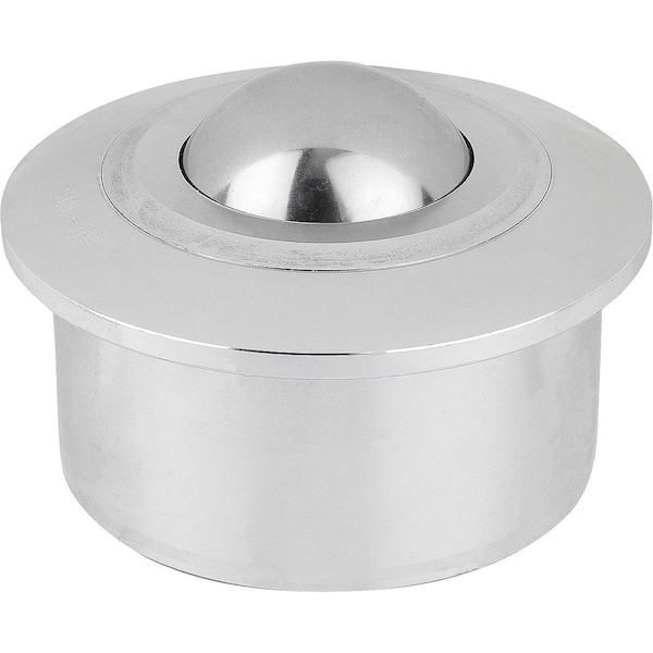 Ball Transfer Unit Housing, Form:B Steel, Solid Version, Comp:Steel